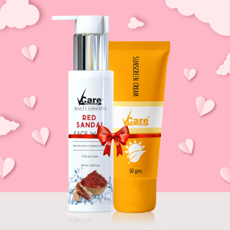 Top Glowing Skin Combo - Red Sandal Face Wash and Sunscreen